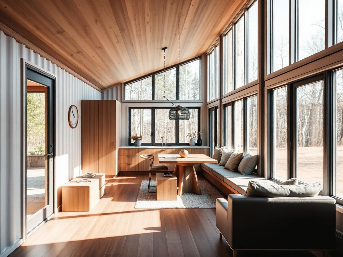 Interior moderno de casa container